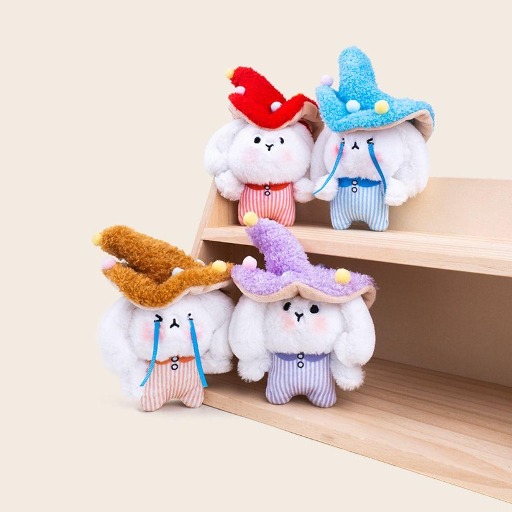 Fluffy Mushroom Rabbit Elf Charm Lifelike Rabbit Elf Keychain Cute Mushroom Bag Pendant  Home Decor