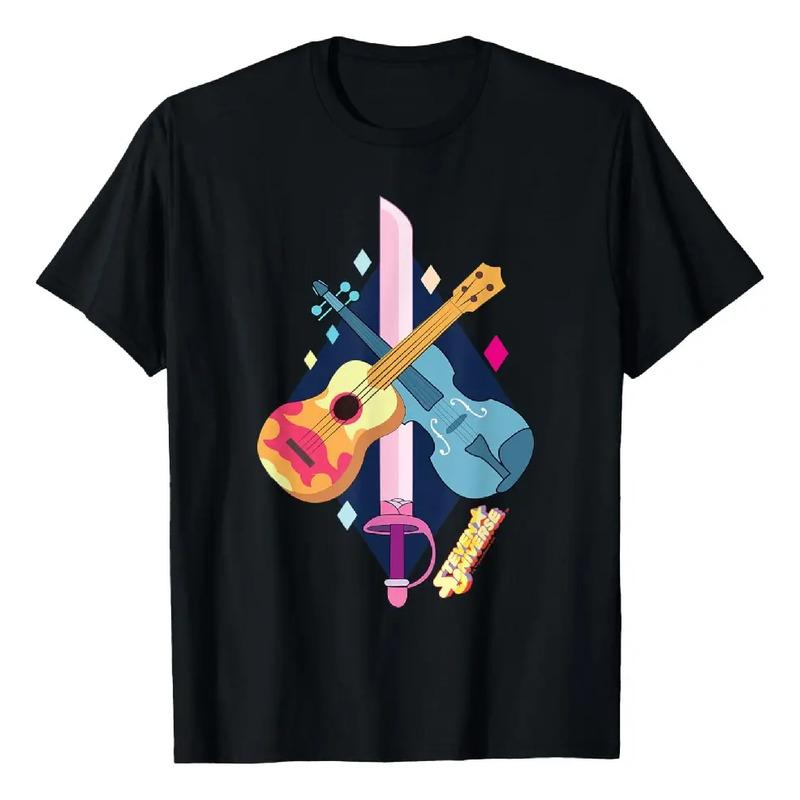 Camiseta Steven Universe Rose Quartz Swords And Guitars S
