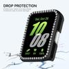 Bling PC Hollow Case For Samsung Galaxy Fit 3 Samrt Watch Strap Diamond Crystal Bumper Protective Cover Screen Protector Fit3