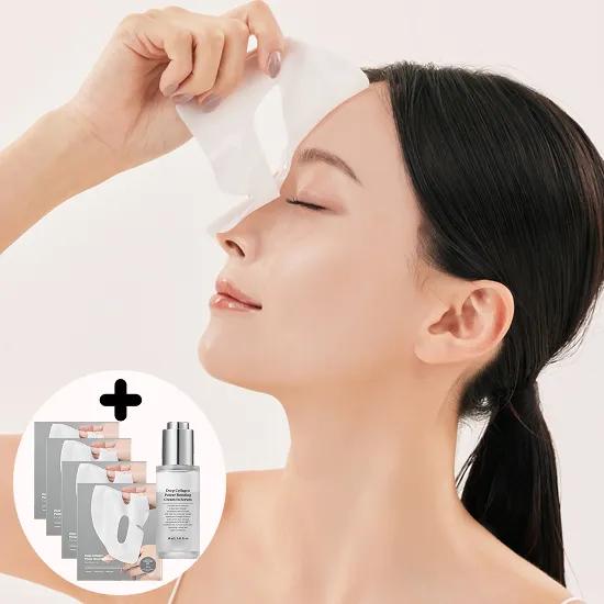 [16 sheets] Deep Collagen Power Boosting Mask (4 BOX) + Deep Collagen Anti-Wrinkle Cream in Serum 30ml Free