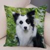 Cute Scottish Border Collie Pillowcase Dog Print Decor Pet Animal Cushion Cover Sofa