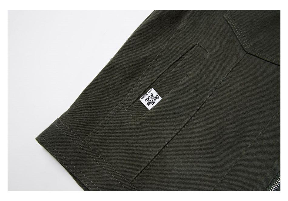 ROPUCHA Men's Retro Multi-Pocket Lapel Workwear Jacket FJ075