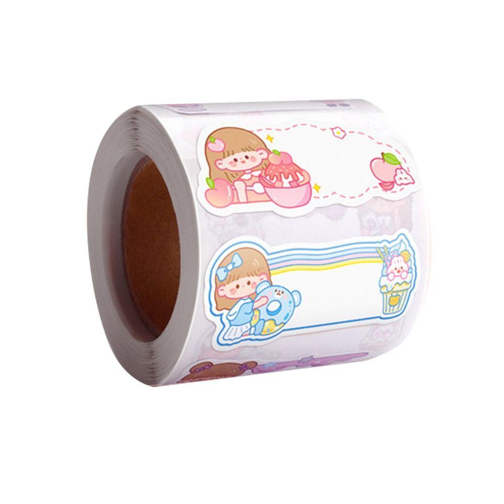 

300 шт./рулон, наклейки с рукописными этикетками, самоклеящаяся наклейка-тег, портативная наклейка с именем, школа Dessert