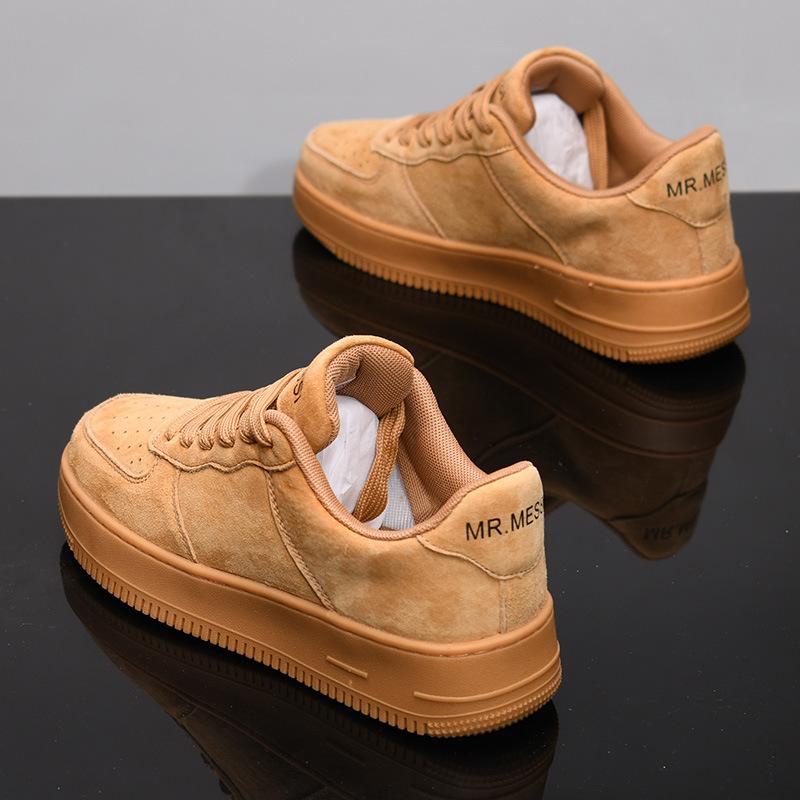 

Breathable board shoes leather thick sole heightening couple shoes spring and autumn casual shoes tide MY2 35