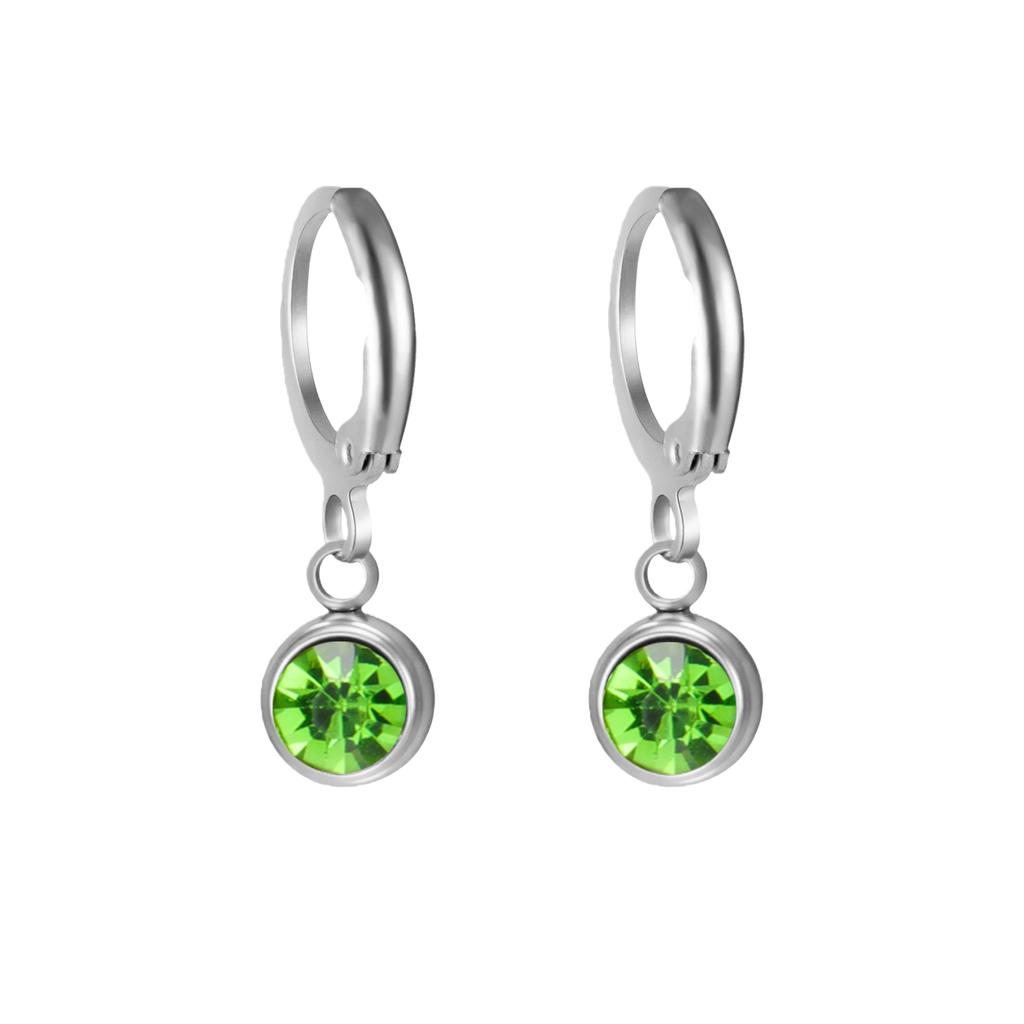 Birthstone Earrings Hoop Earrings Girl Women Stainless Steel Jewelry Family Friend Birthday Valentine's Day Gifts 2025 Trend