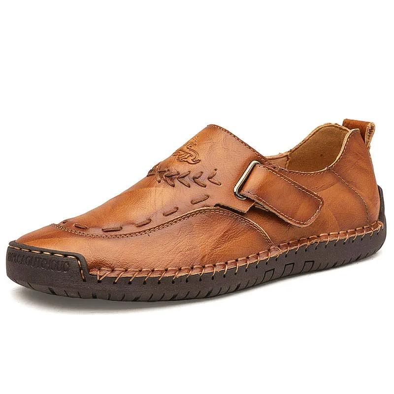 Fashion Split Leather Men Casual Shoes Brand Men Sneakers Breathable Slip-on Mens Loafers Classic Moccasins Comfortable Driving Shoes