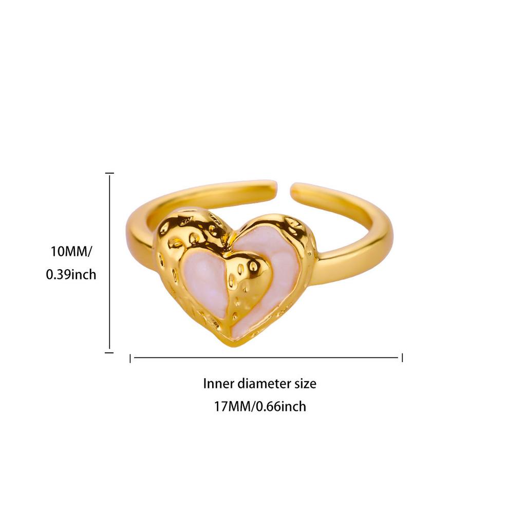 Three-dimensional double-layer sun starfish stainless steel plated k ring openable ring jewelry hot-selling new