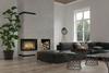 Steel fireplace KRATKI LUCY SLIM left 10 kW Ø 160 self closing door