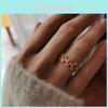 Stylish Geometric Rectangular Ruby Vintage Ring For Women Elegant Adjustable Design