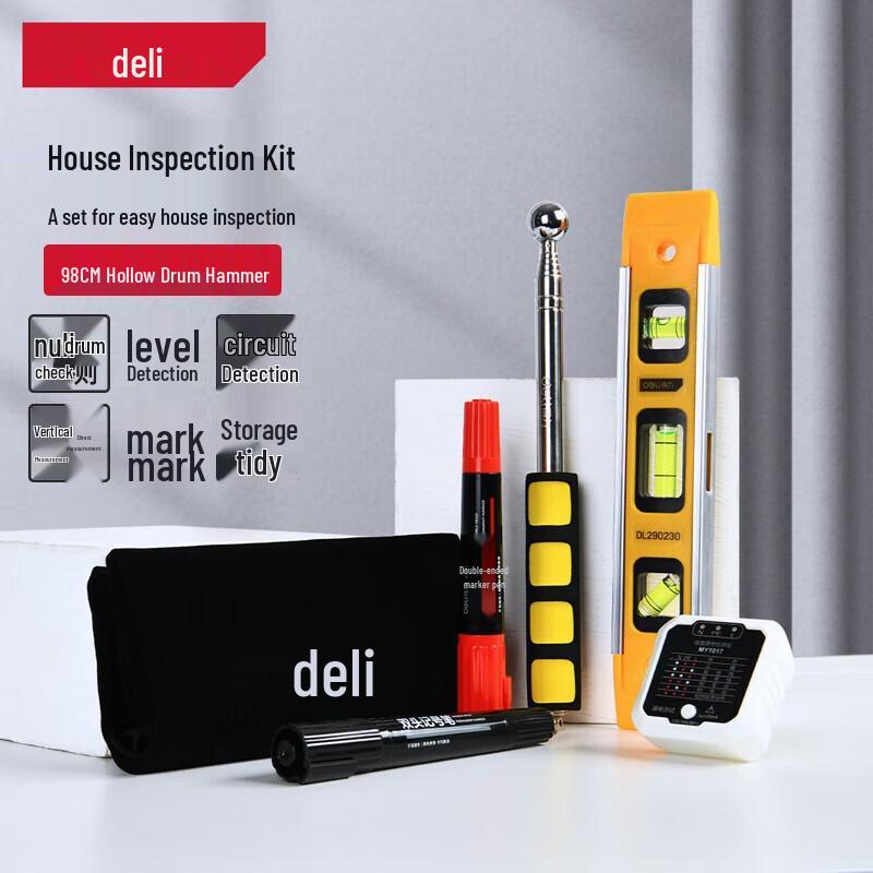 

Deli 6-Piece Home Inspection Tool Kit CN plug (adapter included)