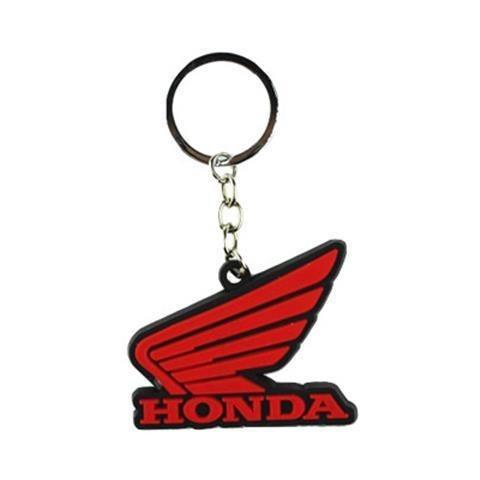 Silicone Rubber Motorcycle logo Keychain Ring Key Holder Pendant For Honda CRV Pilot Accord Civic CBR650F Forza Goldwing Rebel LV4