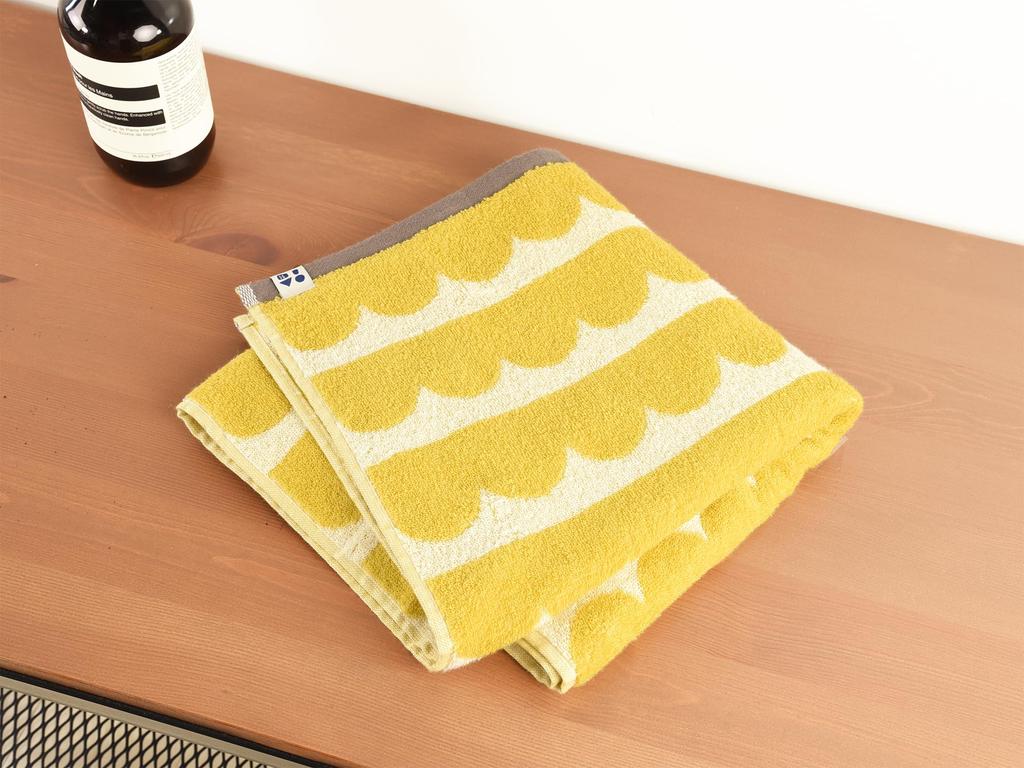 Kosugizen Onnela Pieni Mini Bath 1 Horizon 50 X 100 Towel, Piece, Yellow, Cm, Reversible, Compact, AMON-5602-1YE