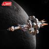 Space exploration series electric rotating star ring space station ornament educational toy building blocks birthday gift