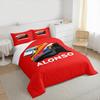 3 Piece Bedding Set Fernando Alonso F1 Helmet Minimalist Vector Santander Red Print Duvet Cover for Men Fan Gift