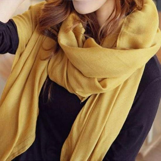 Dunhuang Desert Shawl - Qinghai Chaka Salt Lake Ethnic Scarf for Women, Cotton Linen Silk Blend