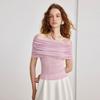 Waiwaiaiem Yy_Straight Shoulder Knit Top_2Color