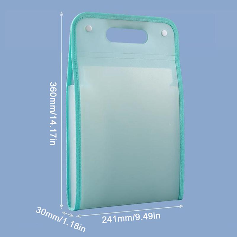 13 Pocket File Folders Portable A4 Letter Size Macaron Color Accordian Document Organizer Classroom Office Home Storage