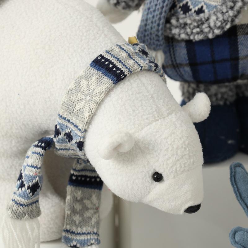 Mittelmeer Blau & Weiß Weihnachtsmütze Figuren Ornamente und Puppen