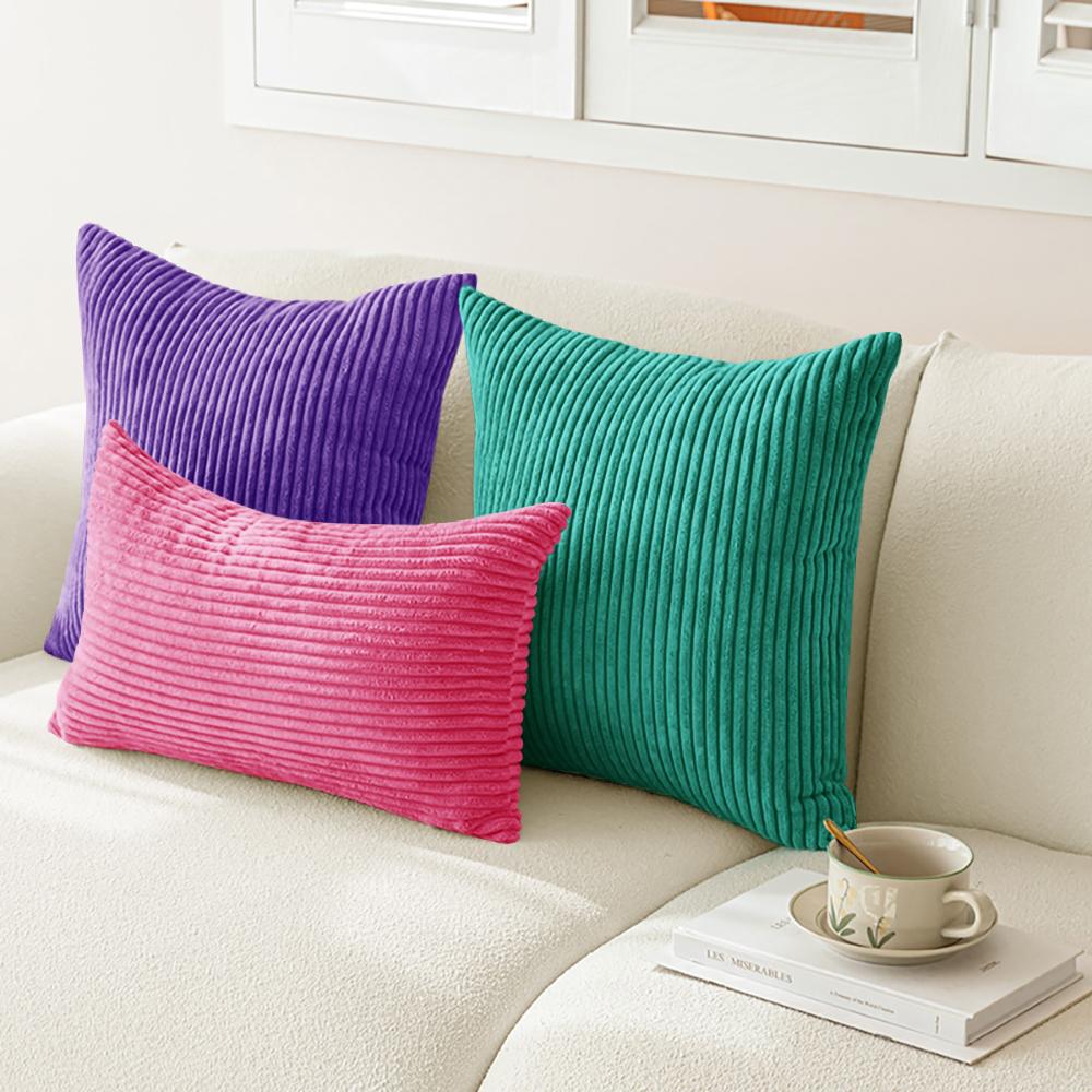 2026 Mutil Size Corduroy Pillow Cover Soft Plush Flannel Cushion Cover Fluffy Couch Pillow Case for Sofa Living Bed Room Decor