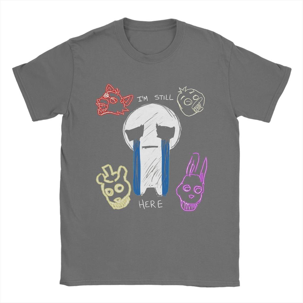 Vintage TShirt Summer Crying Child with pals Fashion TShirts FNAF At Freddys Pure Cotton Tshirt for Male Short Sleeve Top Tee