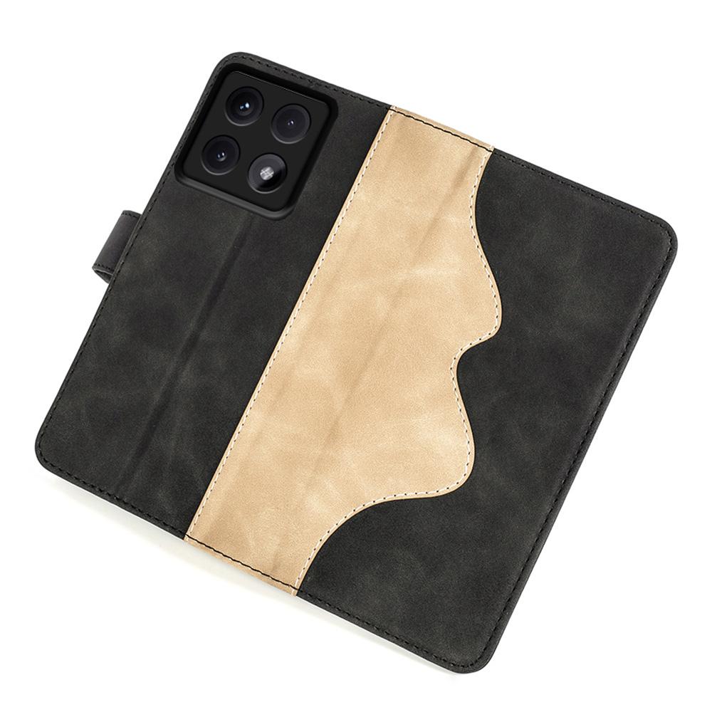 For Xiaomi 14T Pro Wallet Case Leather Phone Cover Splicing Color