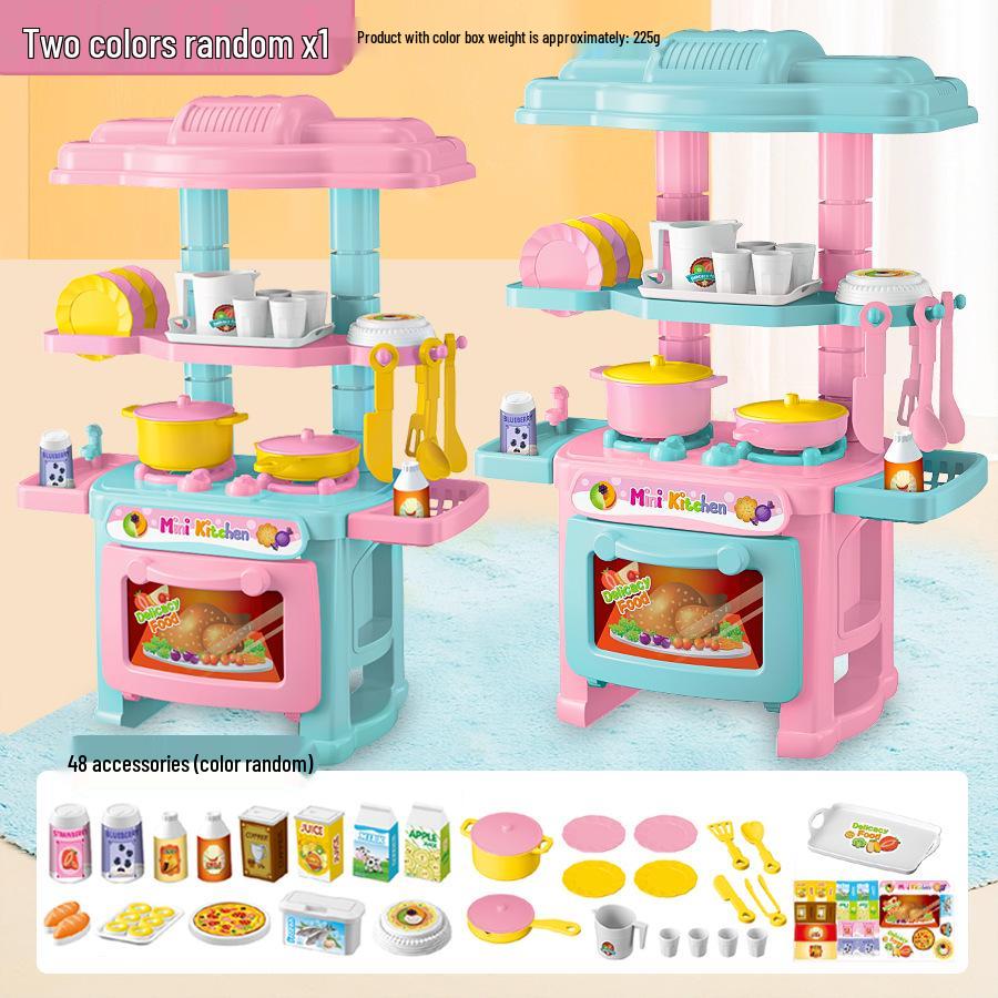 Mini Kitchen Simulation Toy Set: Pretend Play Cooking Utensils for Kids
