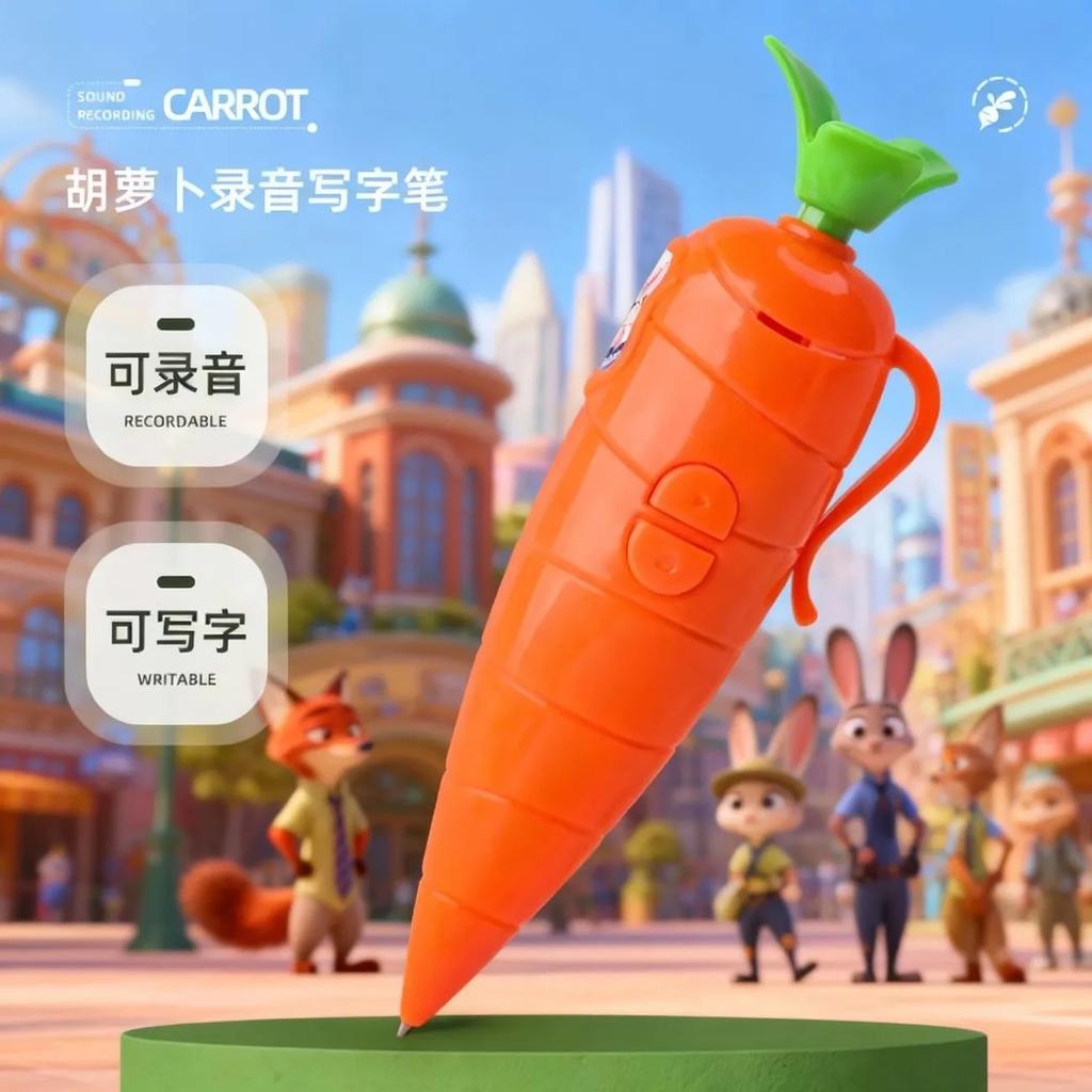 Judy Carrot Voice Recorder Pen Gary Zootopia Cute Cartoon 2 In 1 Portable Ballpoint Pen Recording Toy For Kids Play School Use