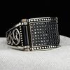 New Gear  Domineering Retro Ring, Black Totem Full Zircon Men's Jewelry.