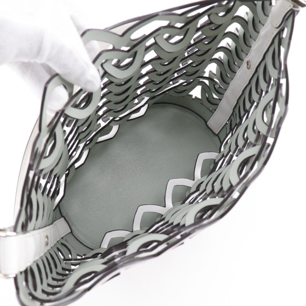 Kate Spade Dolly Large Shoulder Bag basket White/pink leather Women Used