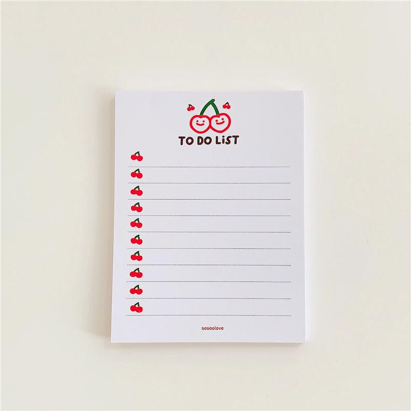 50 Sheets Per Book Cherry Stripe Notebook Sticky Notes Memo Course Notes Vocabulary Notebook Diary and Notebook
