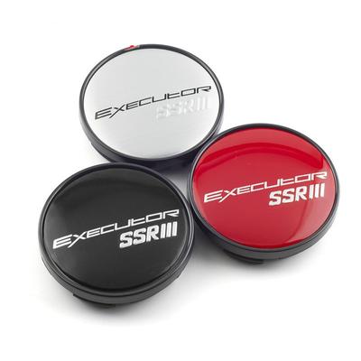 4pcs 60mm Executor SSR Emblem Auto Wheel Center Caps Hub Cover For MSW TYPE 25 Matte Grey 15x6" Car Rim Cap