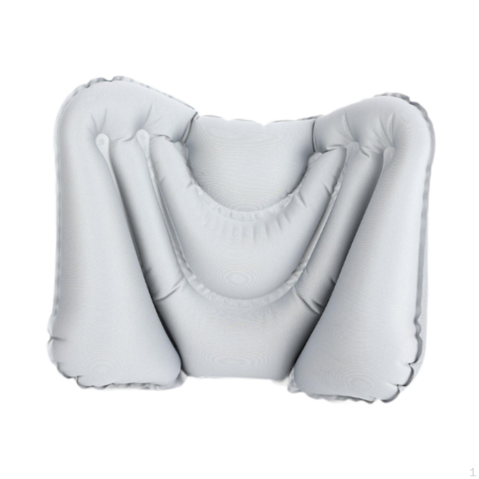 

Надувная кемпинговая подушка, удобная складная мягкая поясничная поддержка для чтения светло-серый