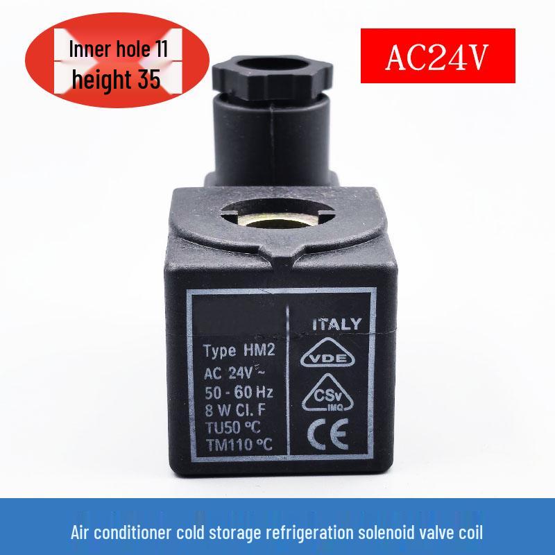 HM2 Castel Solenoid Valve Coil, Cold Storage AC Unit Control Valve, AC220V/DC24V