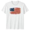 Distressed American Flag Patriotism Mens T-Shirt Womens Tee Graphic Unisex Top