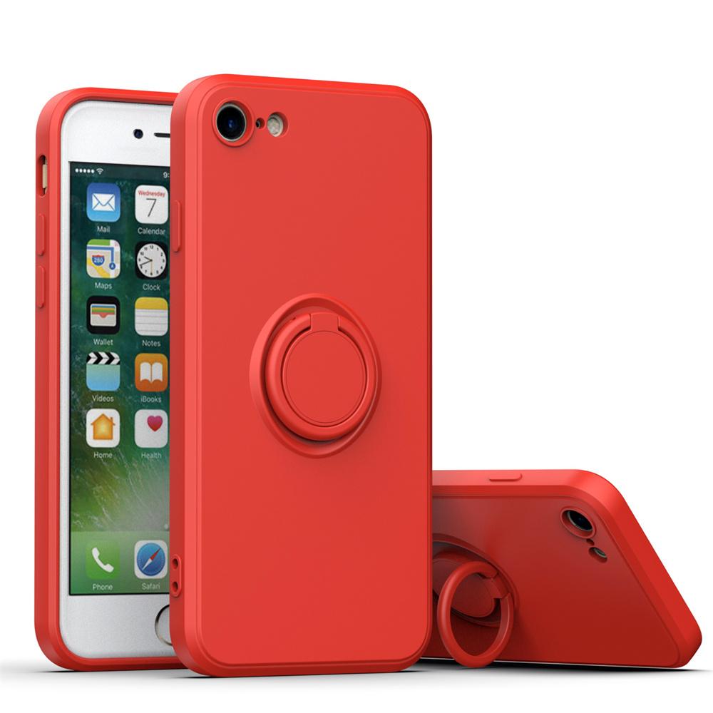 Luxury Liquid Silicone Magnetic Cases For For Iphone 15 14 13 12 11 Pro Max XS XR 6 6s 7 8 Plus SE  Soft Cover With Ring Holder