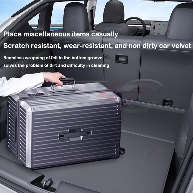 For Tesla New Model Y Juniper 2025 Leather Trunk Mats Rear Seat Back Protector Pad Backrest All Weather Liner Pet Anti-kick Pad