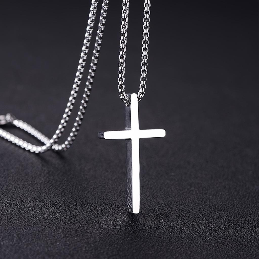 Men's Long Trendy Women's Hip-hop Cross Sweater Pendant Accessories Women's Necklace Pendant