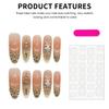 10 Pcs Glossy Long Oval False Nails with Rhinestone Decor Press On Nails 3D Bunny Design Artificial Nails For Women Girls