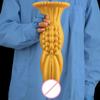 Golden Silicone 35 * 10cm Oversized Anal Plug Penis Shaped Anal Plug Alternative Harem Expansion Huge Chrysanthemum