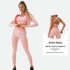 Women's Striped Long Sleeve Yoga Suit - Quick Dry Colorblock Jacket & Crop Top