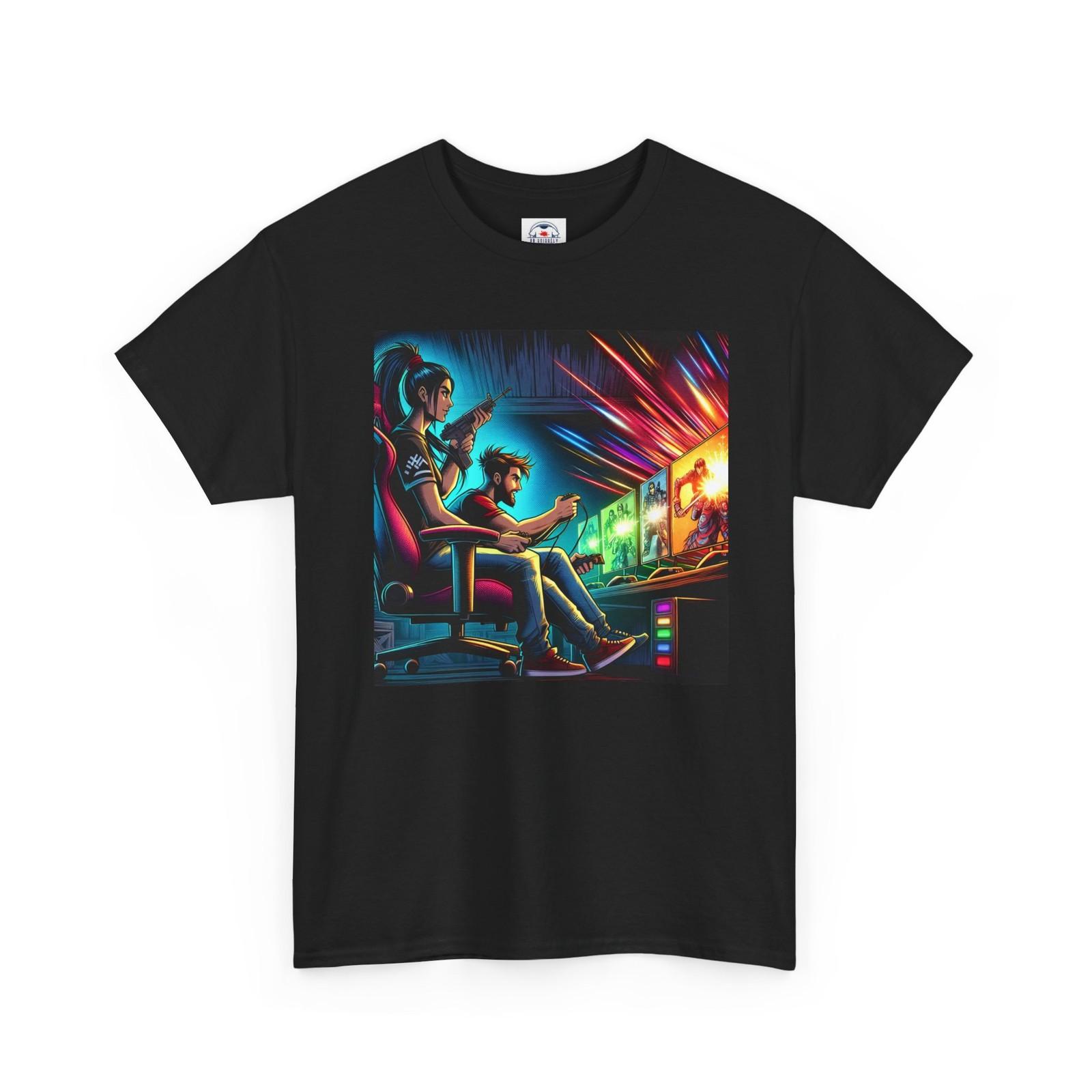 Video Gamer Unisex Tee Bold Colors Fun Witty Tshirt Gamer Video Game 2 Player M