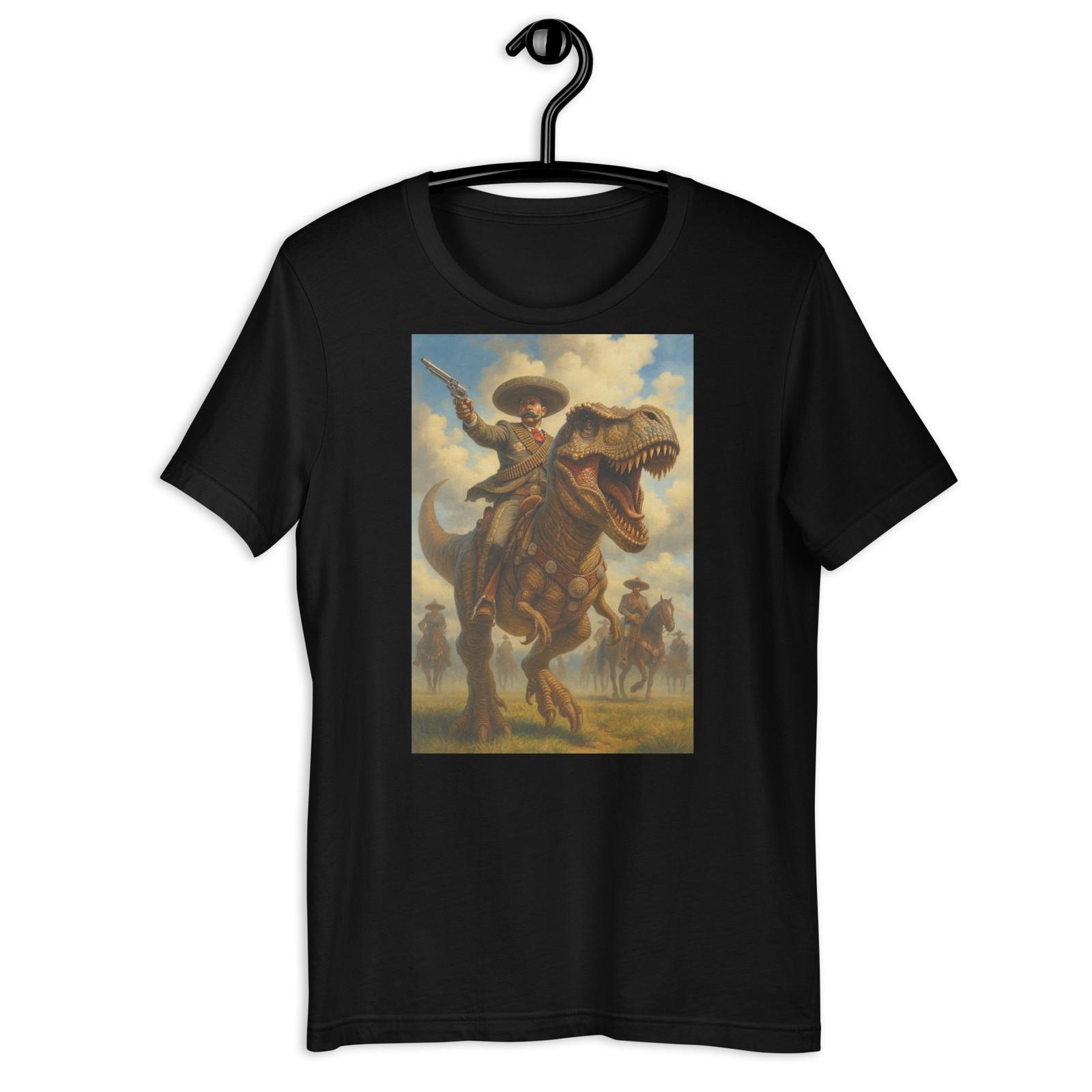 Emiliano Zapata Riding Dinosaur Mexican Revolution Warrior Art Tee S разноцветный