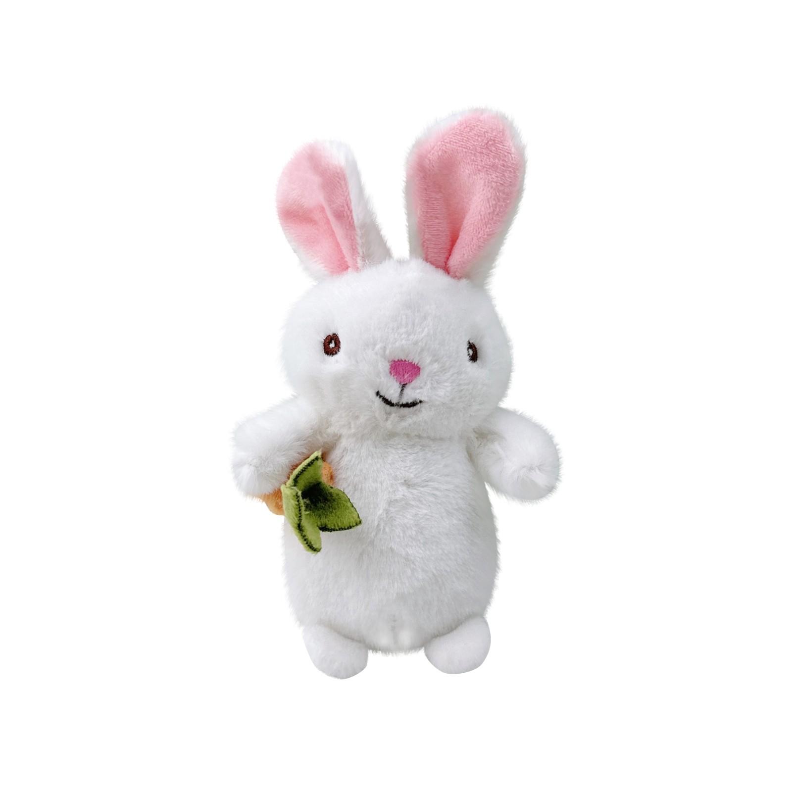 

Plush Toy Carrot Doll Keychain Pendant Couple Keychain Doll One Size білий
