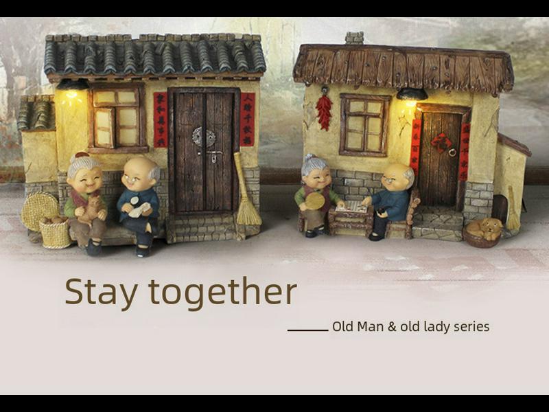 "Decor creativ pentru casă cuplu japonez în vârstă pentru nunți și cadouri - Model 935-1"