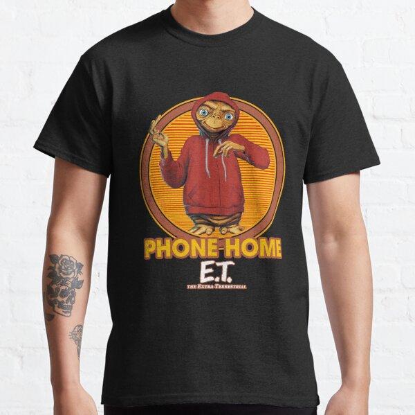 Novelty ET The Extra Terrestrial E.T. T-Shirts for Men Crewneck 100% Cotton T Shirt Short Sleeve Tee Unique Clothes for Male
