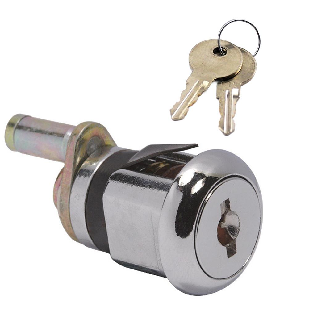 Zinc Alloy File Cabinet Lock Zinc Alloy Construction Two Keys Included Round Disc Key Design Triple Lock Cabinet Lock