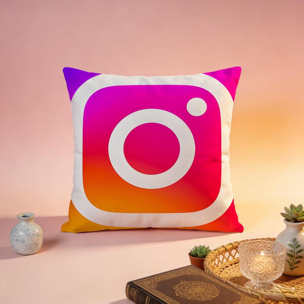 Fashion IInstagramful Cushion Cover Premium SkinFriendly Pillow Case MultiPurpose for Home Office Travel