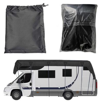 210D Oxford Cloth RV Roof Protective Cover Black Foldable RV Cover Sunscreen Roof Resistant Supplies RV Tear Waterproof J2J7