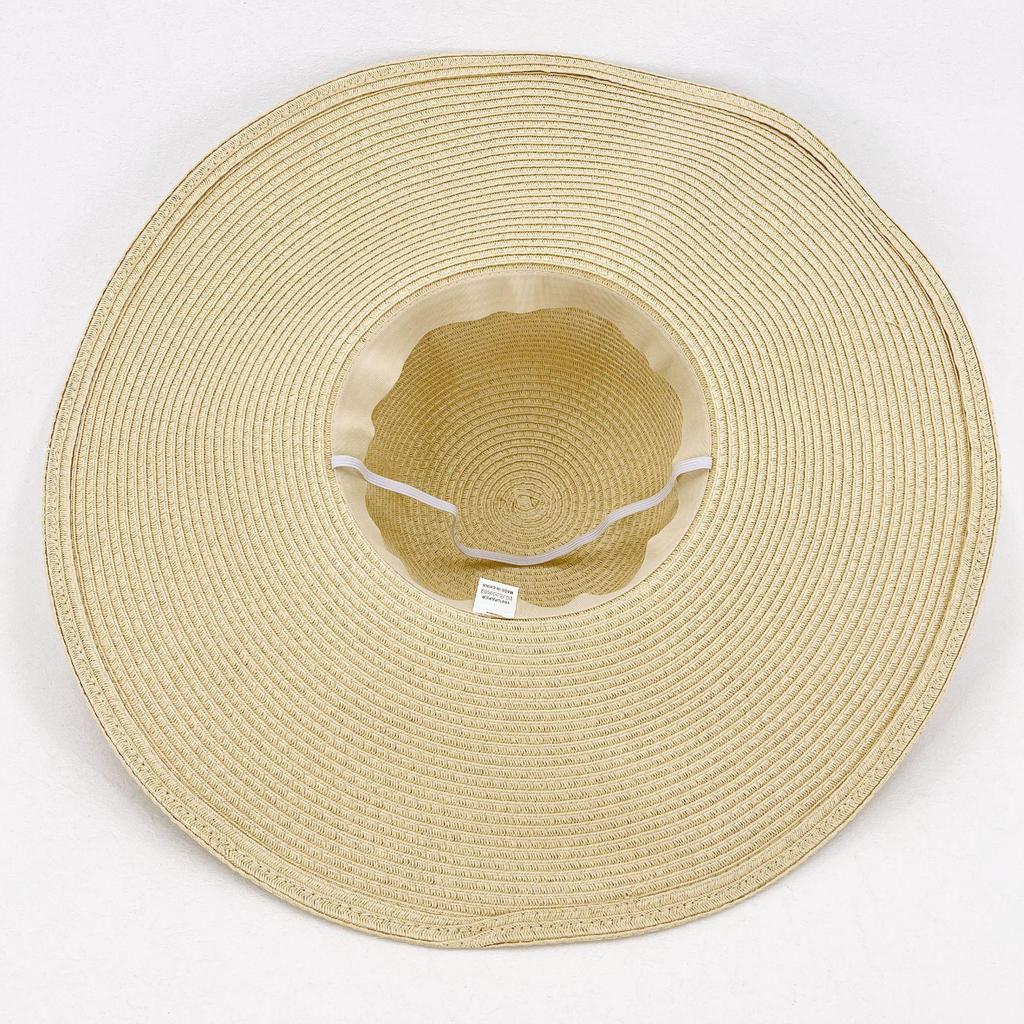 Damen Strohhut mit breiter Krempe - Sommerlicher Sonnenschutz, Strandurlaubs-Essential, Lässig & Vielseitig.