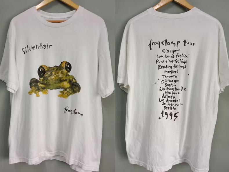 Винтажная футболка Silverchair Frogstomp Tour 1995, Бутлег, Silverchair Frogstomp S M
